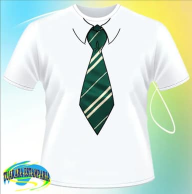 Camiseta Gravata Harry Potter Sonserina