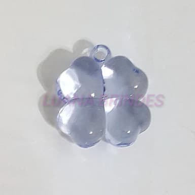 Pingente de Trevo em acrílico Azul - pct com 40 unid