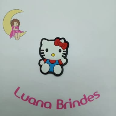 Aplique Hello Kitty Borracha 4cm Pct com 5 unidades