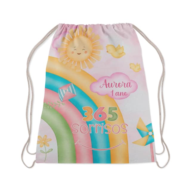 Mochilinha Personalizada Minha Primeira Volta ao Sol