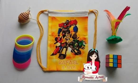 Mochila Brinquedos Retrô Tema Transformers