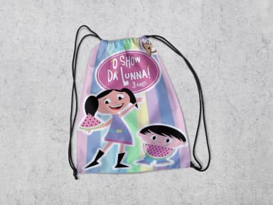 Mochilinha Personalizada para lembrancinhas Show da Luna
