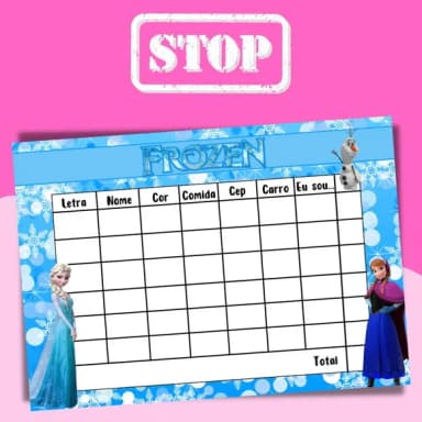 Jogo do Stop ( Conhecido Como Adedanha)