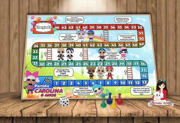Tabuleiro Educativo Personalizado Lol Surprise