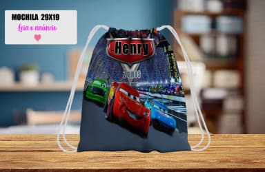 Mochilinha personalizada para lembrancinhas Carros Disney