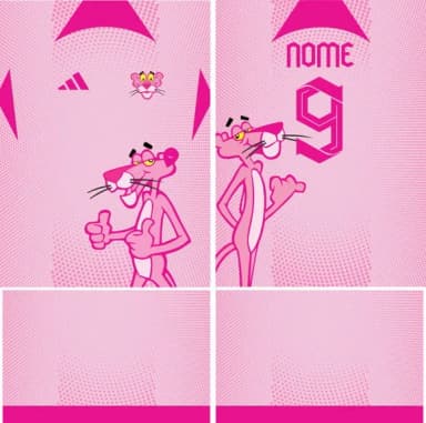Arte Vetor Camisa Interclasse Pantera Rosa Mod-257