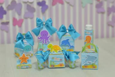 Kit 30 Lembrancinhas Fundo do Mar