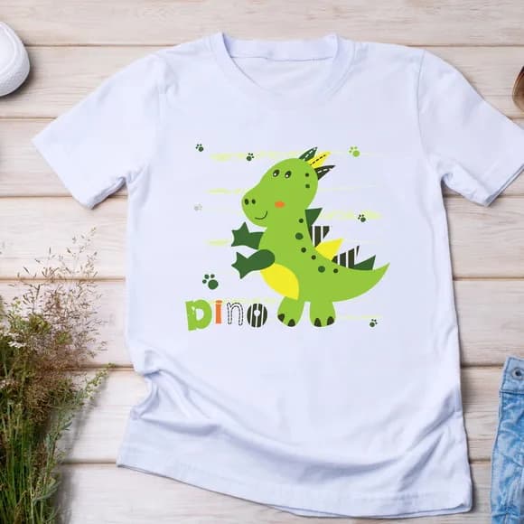 Camiseta Dino Infantil - Dinossauro Fofo