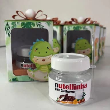 Caixa com Pote para Nutella Dino