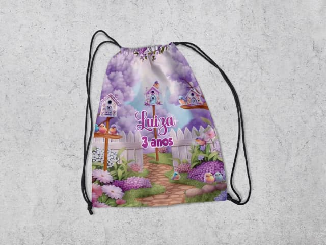 Mochilinha Personalizadada Jardim Encantado