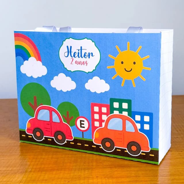 PEGUE E MONTE - Sacolinhas Personalizadas CARRINHOS - Decoração de Festa | Lembrancinhas | Aniversário | Personalizados