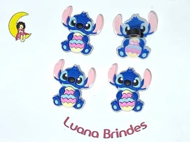 Ponteira para Lápis Stitch Pascoa Pacote com 6 Unidades