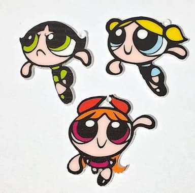 Pingente as Meninas Superpoderosas Acrílico - 6 Unidades