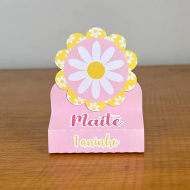 PEGUE E MONTE - Porta Bis Duplo Personalizados MARGARIDAS - Decoração de Festa | Lembrancinhas | Aniversário | Personalizados