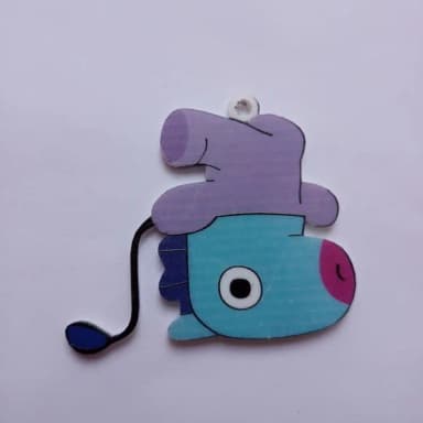 Pingente KPOP BTS Mang de Acrílico UV 4,5cm 4 Unidades