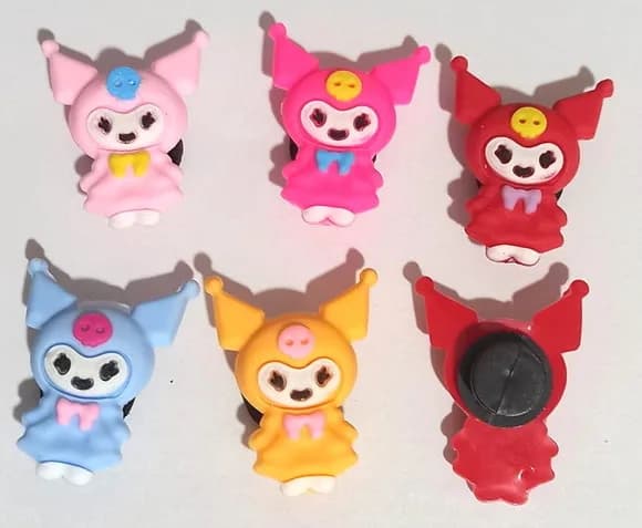 Pins para Crocs Kuromi Variados - 5 Unidades