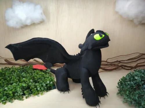 Dragão Banguela de Feltro ( Como Treinar seu Dragão)