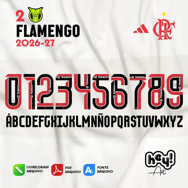 Fonte Vetor Flamengo 2026/27 Away