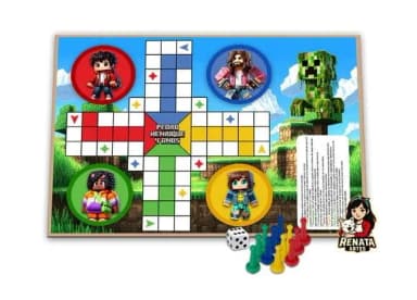 Jogo de Ludo Personalizado Minecraft