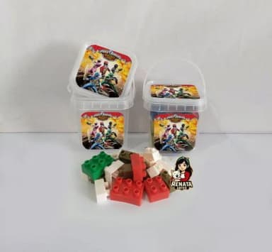 Monta Monta no Baldinho Personalizado Power Rangers