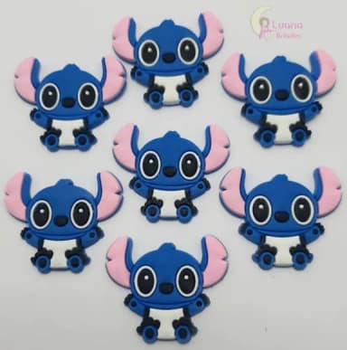 Aplique Stitch de Borracha 2,9cm Pct 6 Unidades