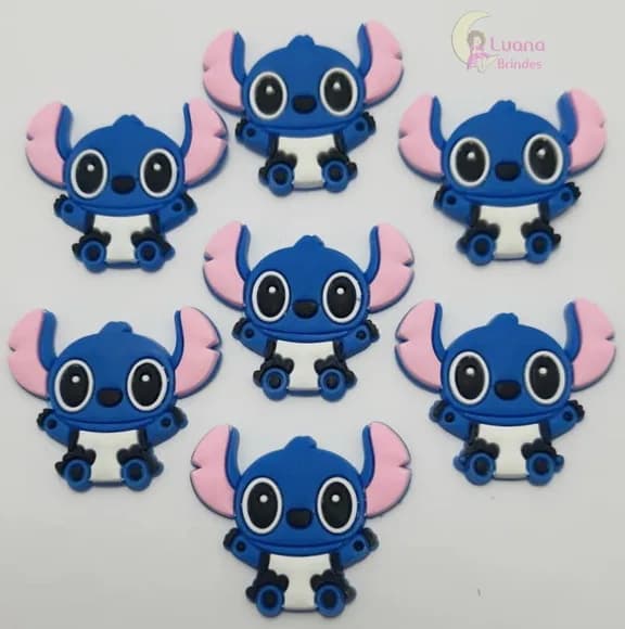 Aplique Stitch de Borracha 2,9cm Pct 6 Unidades