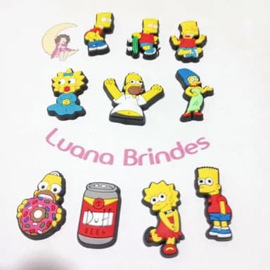 Aplique Simpsons Emborrachado 2,6cm Pacote com 10 Unidades