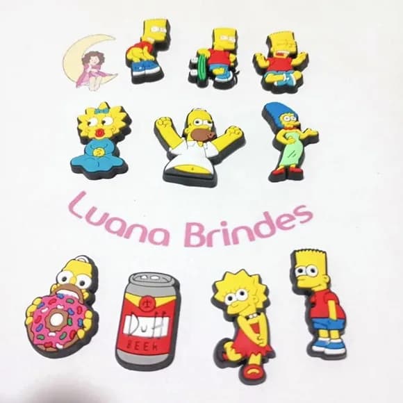 Aplique Simpsons Emborrachado 2,6cm Pacote com 10 Unidades