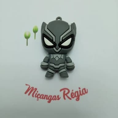Pingente Pantera Negra Emborrachado 5cm Pct 2 Unidades