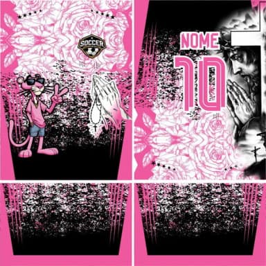 Arte Vetor Camisa Interclasse Pantera Rosa 394