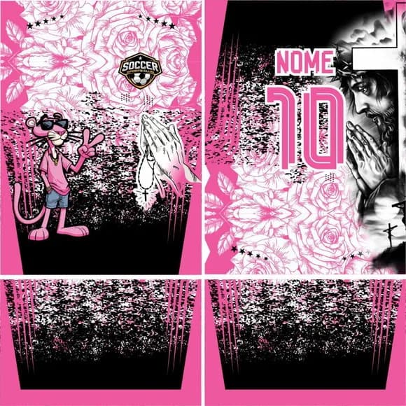 Arte Vetor Camisa Interclasse Pantera Rosa 394