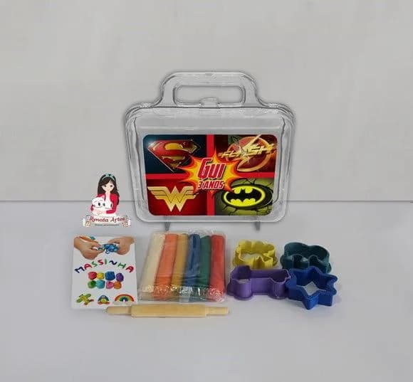 Kit Massinha na Maleta Liga da Justiça