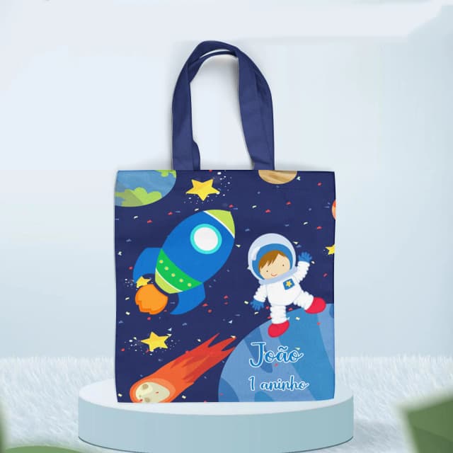 Sacolinha Ecobag Personalizada do Astronauta