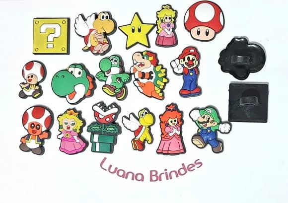 Ponteira P/lápis Super Mario Emborrachado 16 Unidades