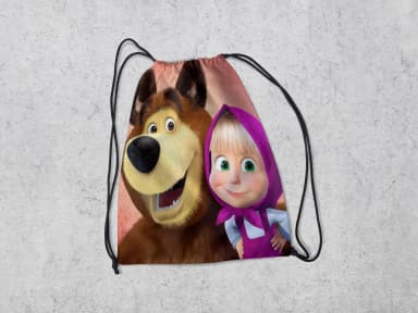 Mochilinha Personalizadada Marsha e o Urso