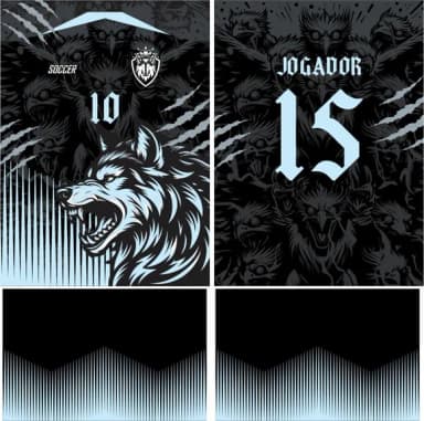Arte Vetor Camisa Interclasse Lobo Mod-252