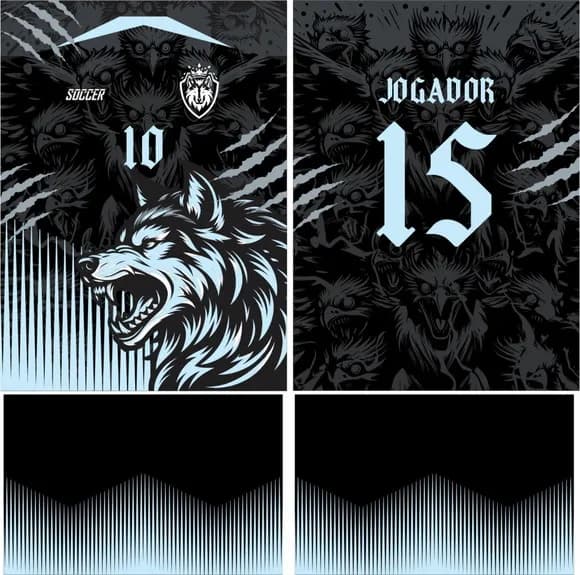 Arte Vetor Camisa Interclasse Lobo Mod-252