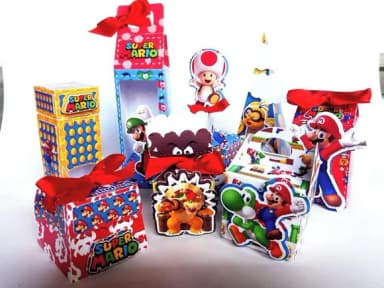 Kit 45 Lembrancinhas Mario Bros