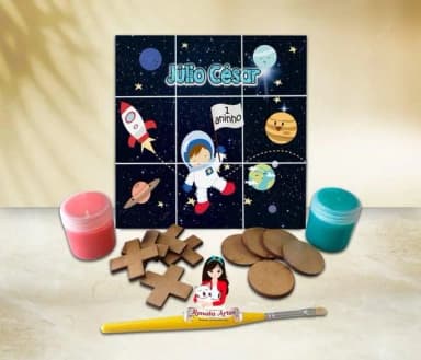 Jogo da Velha com Tinta Personalizado Astronauta
