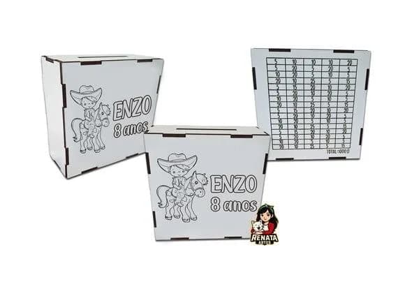 Cofrinho Personalizado Fazendinha Lembrancinha