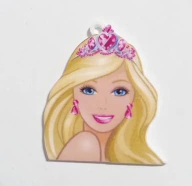 Pingente Barbie em Acrilico U.v - 6 Peças
