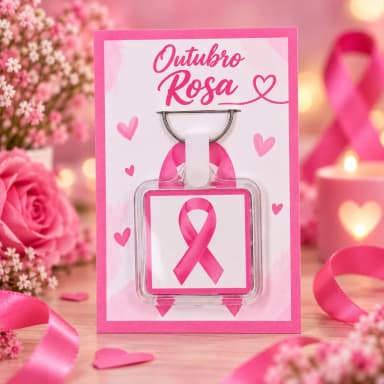 30 Unidades - Chaveiro Personalizado Lembrancinhas Outubro Rosa - Novembro Azul - Fazemos qualquer tema.