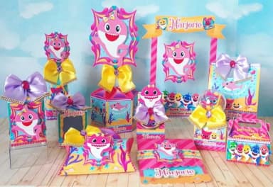 Kit 60 Lembrancinhas Baby Shark