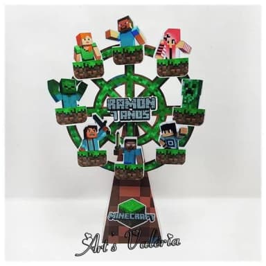 Roda Gigante Piramide Minecraft - 26cm