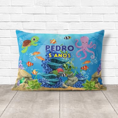 Almofada Personalizada lembrancinhas Fundo do Mar