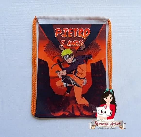 Mochila de Tecido Personalizada Ninja Naruto