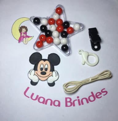 Kit Prendedor de Chupeta mickey 1 Kit.