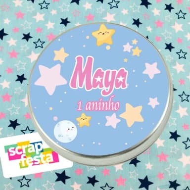 Latinhas Personalizadas Festa Brilha, Brilha Estrelinha Azul