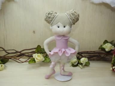 Bailarina em feltro Coque