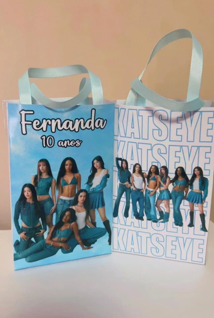 Sacolinhas Personalizadas Katseye Lembrancinhas Para Aniversário